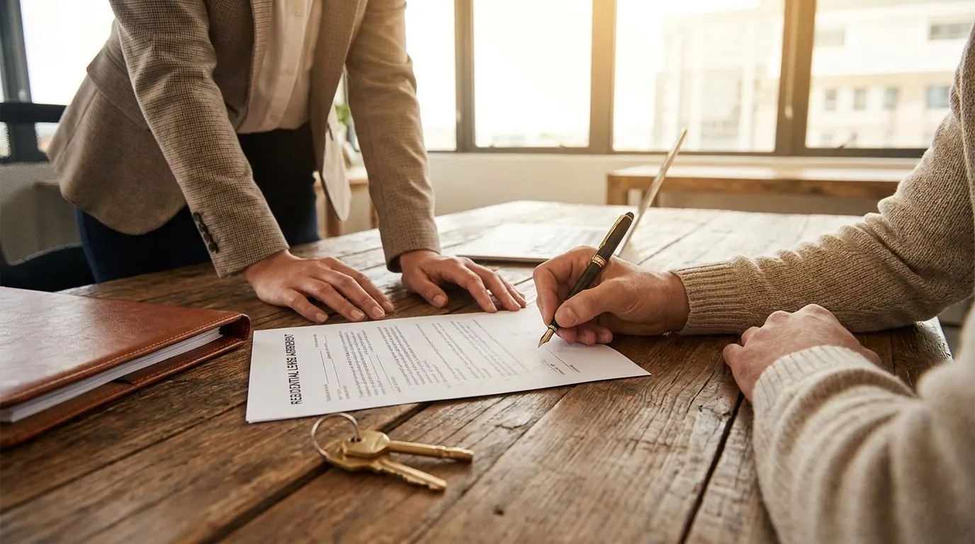 Signature du bail de location